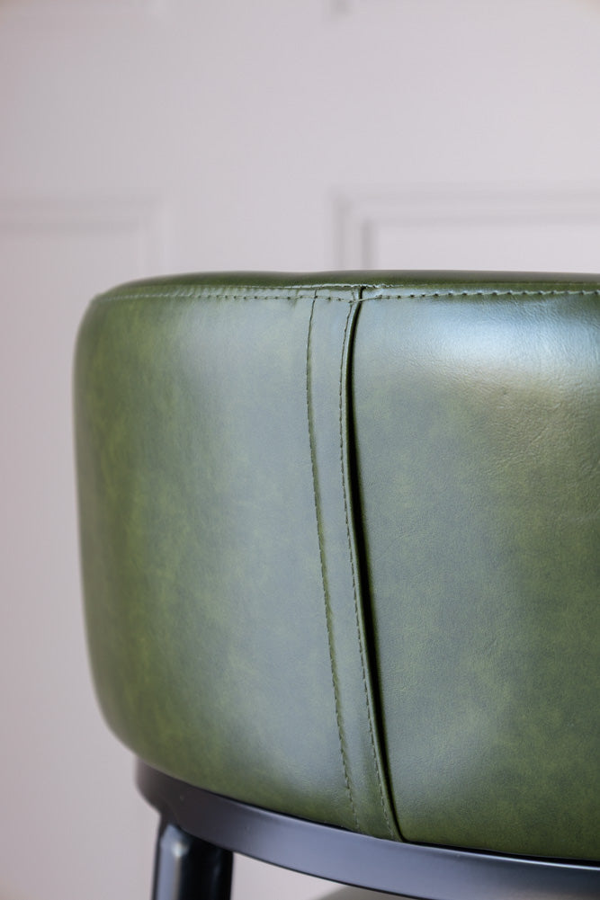 The Blake Bar Stool In Forest Green