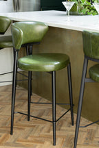 The Blake Bar Stool In Forest Green