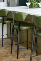 The Blake Bar Stool In Forest Green