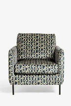 The Edie Daisy Print Velvet Armchair