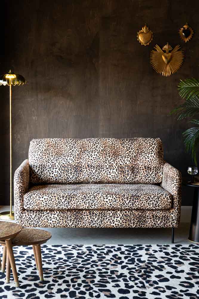 The Edie Leopard Print 2 Seater Sofa