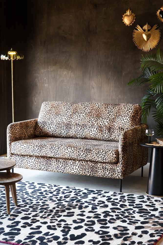 The Edie Leopard Print 2 Seater Sofa