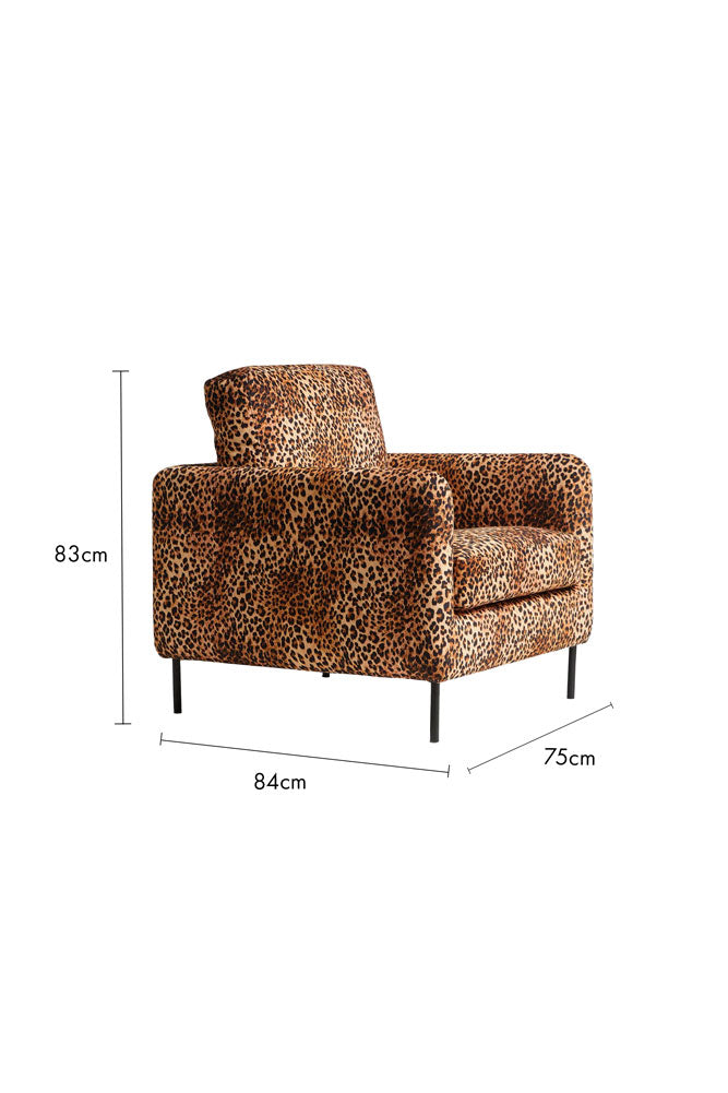 The Edie Leopard Print Armchair