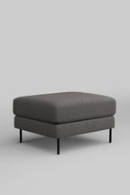 The Grace Footstool In Timeless Texture Black Bean
