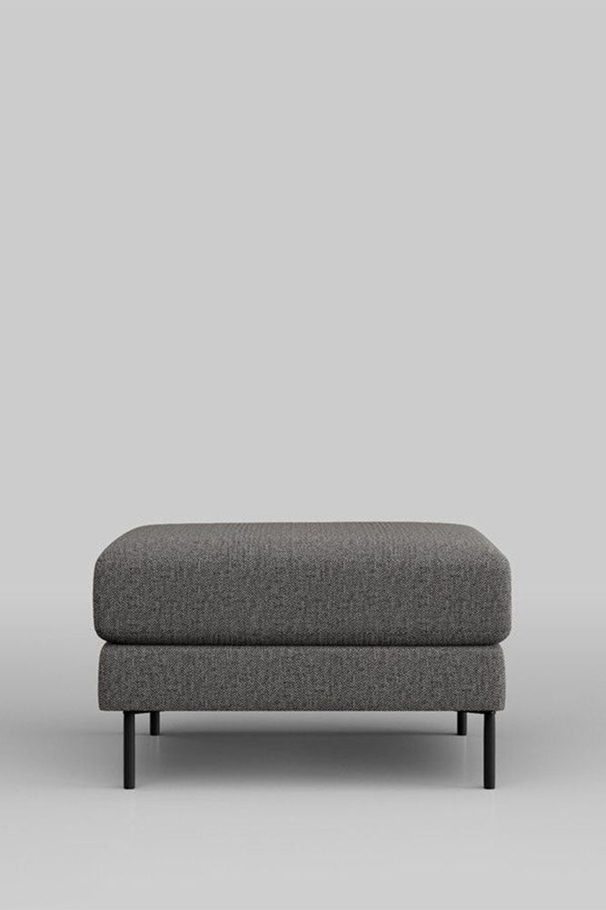 The Grace Footstool In Timeless Texture Black Bean