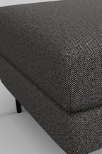 The Grace Footstool In Timeless Texture Black Bean