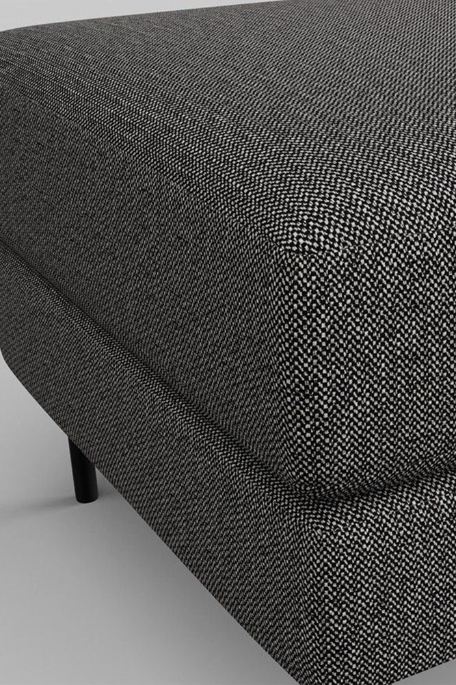 The Grace Footstool In Timeless Texture Black Bean