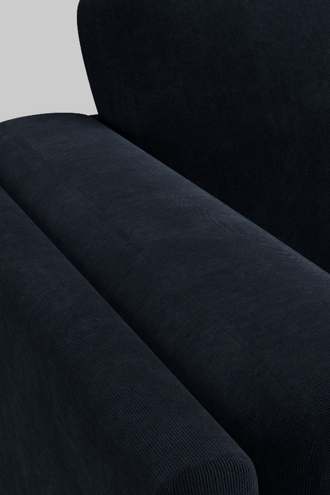 The Grace Large Sofa In Luxe Needlecord Velvet Midnight Navy