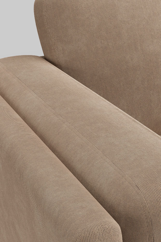 The Grace Large Sofa In Luxe Needlecord Velvet Natural Whisper