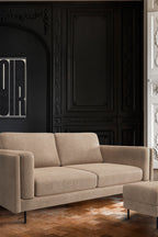The Grace Large Sofa In Luxe Needlecord Velvet Natural Whisper