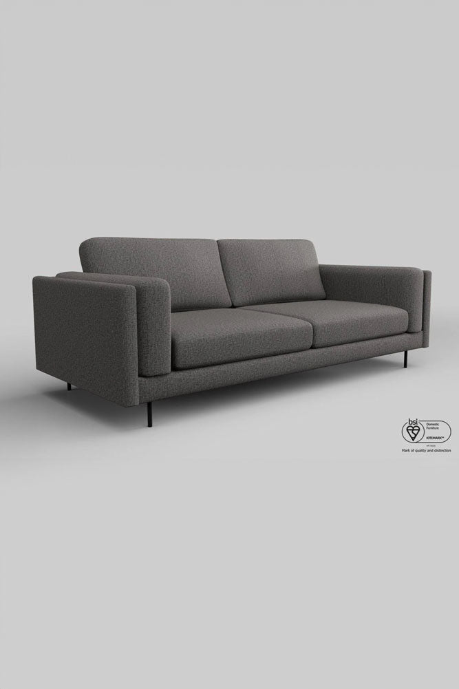 The Grace Large Sofa In Timeless Texture Black Bean