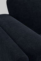 The Grace Love Seat In Luxe Needlecord Velvet Midnight Navy