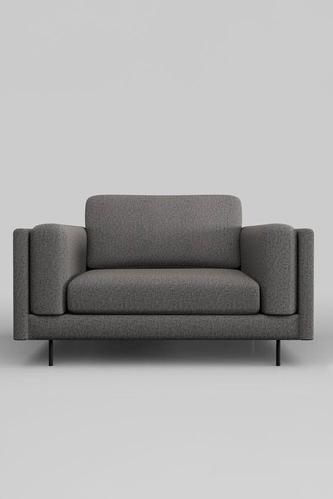The Grace Love Seat In Timeless Texture Black Bean