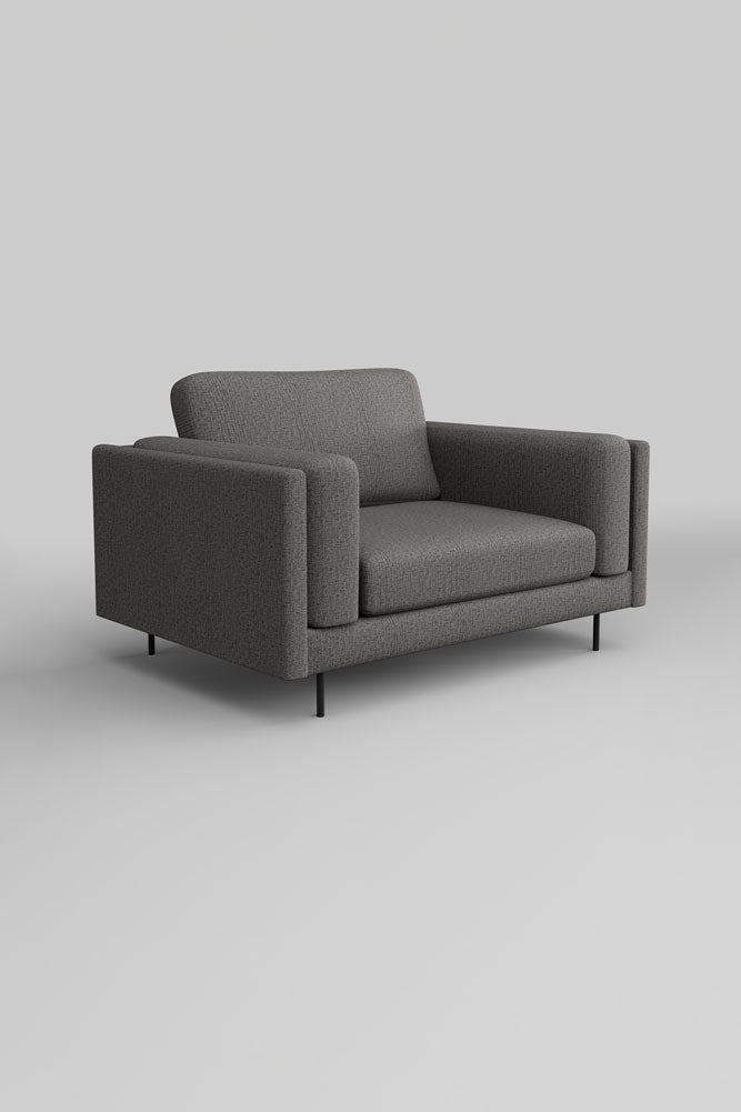The Grace Love Seat In Timeless Texture Black Bean