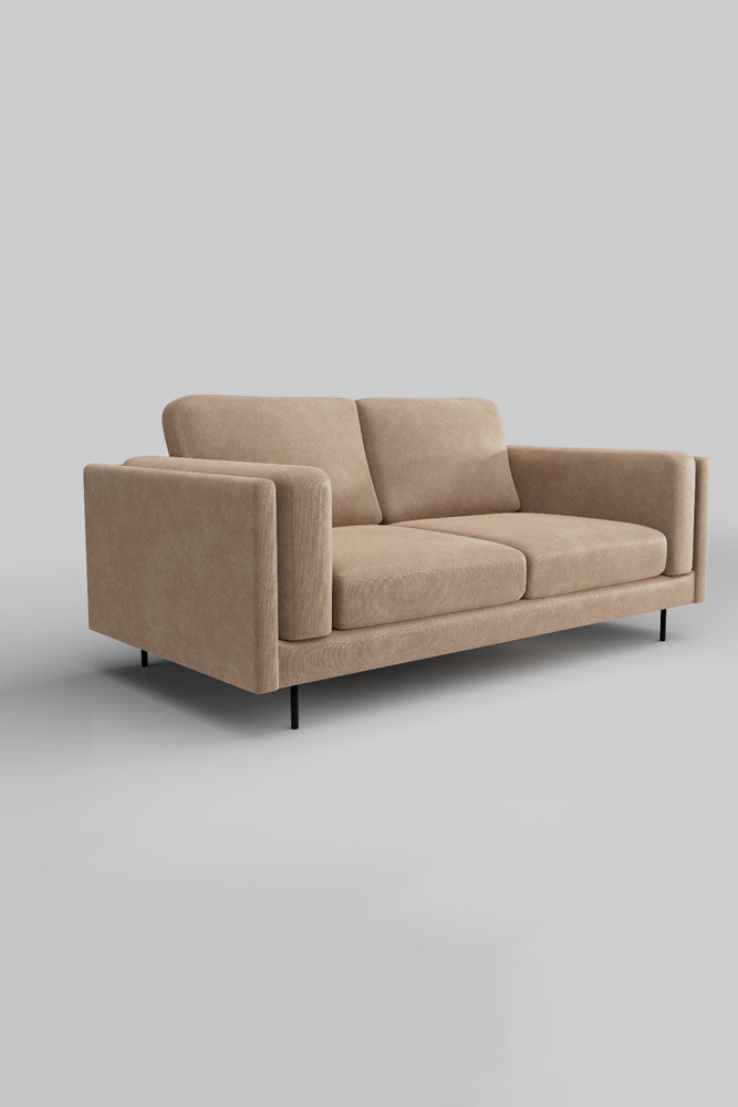 The Grace Medium Sofa In Luxe Needlecord Velvet Natural Whisper