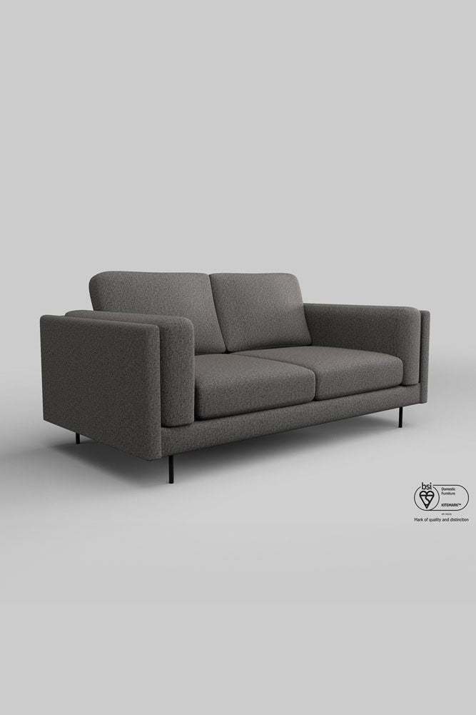 The Grace Medium Sofa In Timeless Texture Black Bean