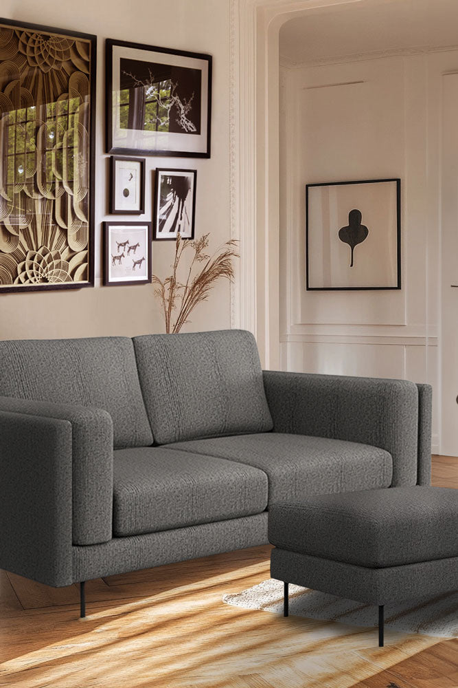 The Grace Medium Sofa In Timeless Texture Black Bean