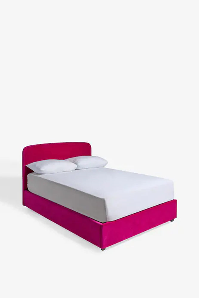 The Jagger Bed in Luxe Needlecord Velvet Harry's Pink - Available in Two Sizes