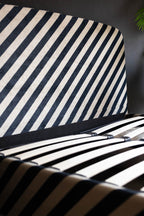 The Jagger Bed in Studio Stripe Velvet Sand & Black - Available in 2 Sizes