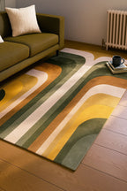The Romy Retro Rug in Green - Available in 3 Sizes