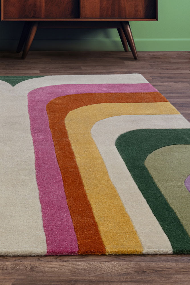 The Romy Retro Rug in Pink - Available in 3 Sizes
