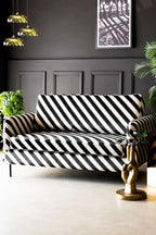 The Edie 2 Seater Sofa in Studio Stripe Velvet