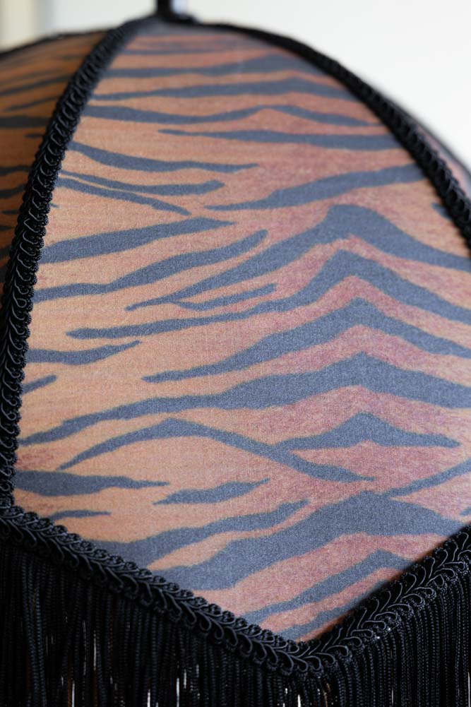 Tiger Print Double Tassel Edge Ceiling Light