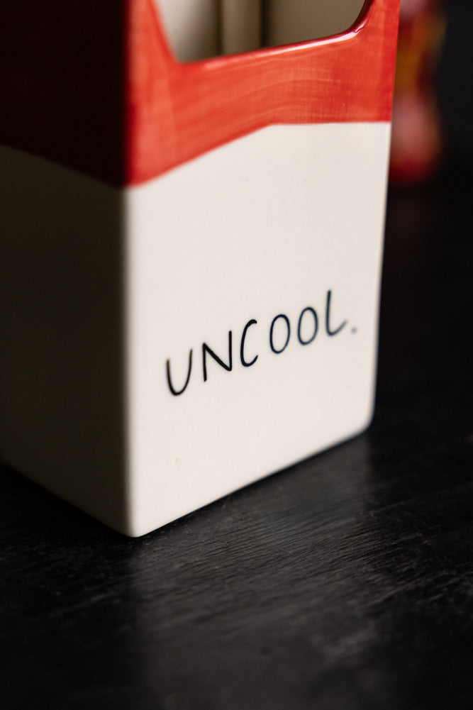 Uncool Cigarette Packet Ceramic Ornament