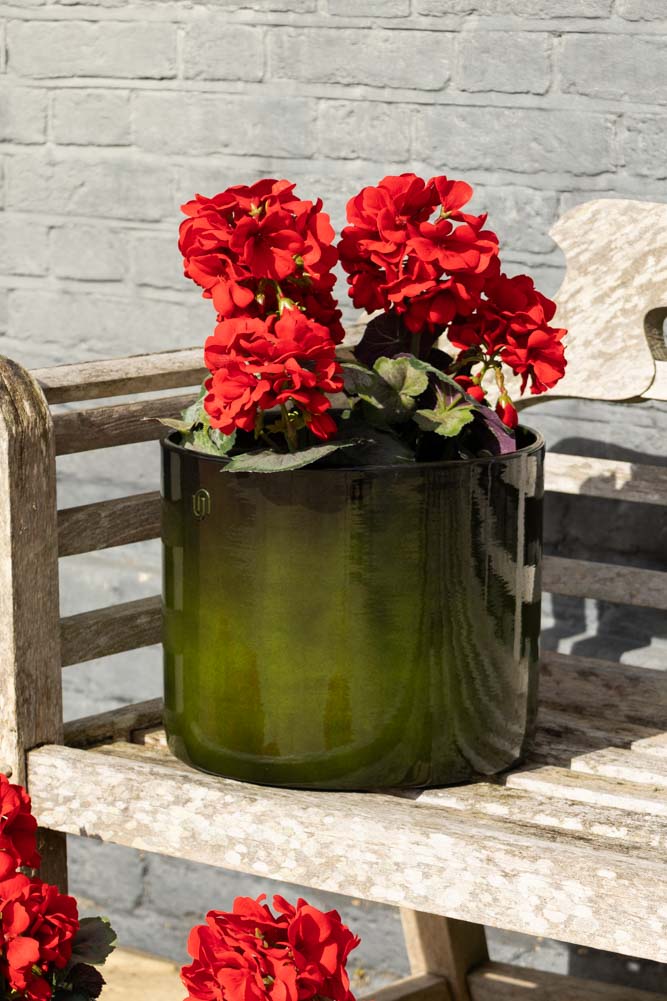 Vibrant Green Upcycled Steel Plant Pot - Available in 3 Sizes