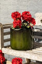 Vibrant Green Upcycled Steel Plant Pot - Available in 3 Sizes