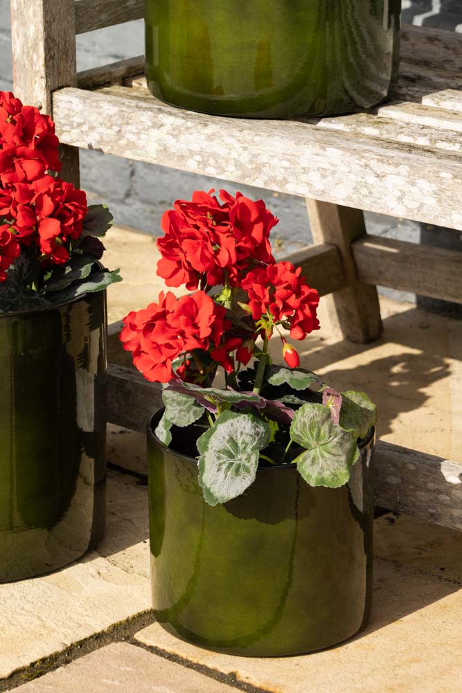 Vibrant Green Upcycled Steel Plant Pot - Available in 3 Sizes