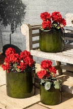 Vibrant Green Upcycled Steel Plant Pot - Available in 3 Sizes