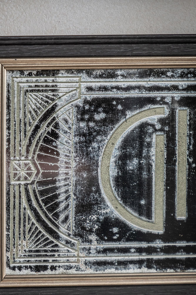 Vintage-Style Gin Bar Mirror