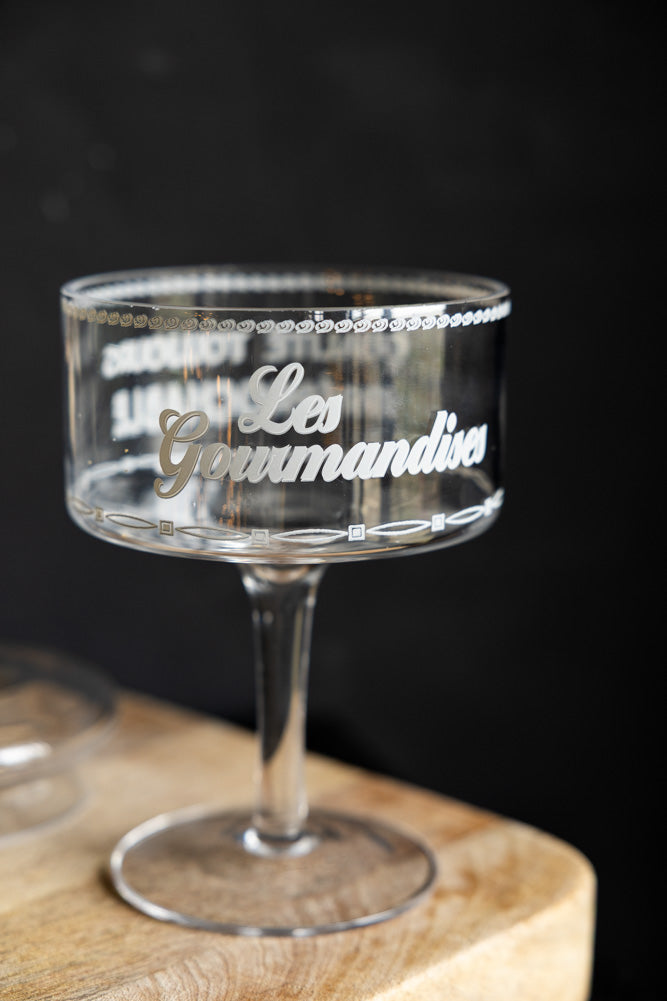 Vintage-Style Stemmed Glass Storage Jar with Lid