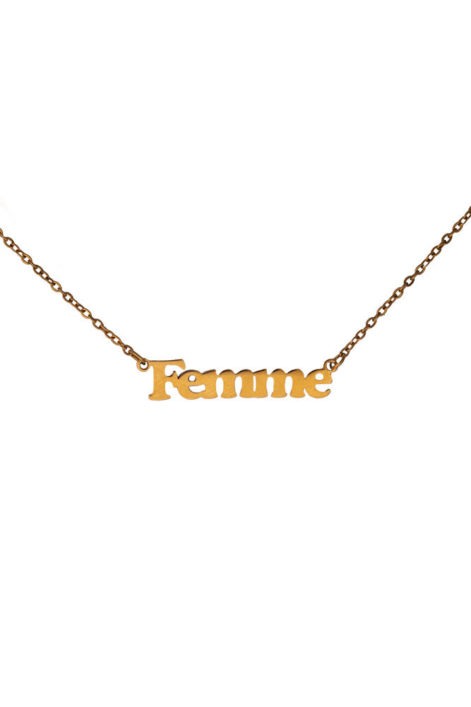 Waterproof Gold Femme Necklace