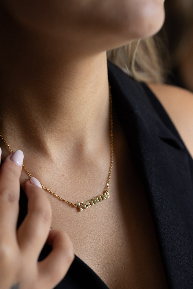 Waterproof Gold Femme Necklace