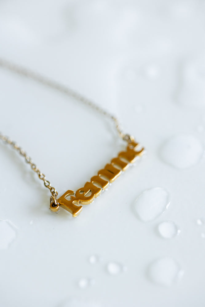 Waterproof Gold Femme Necklace