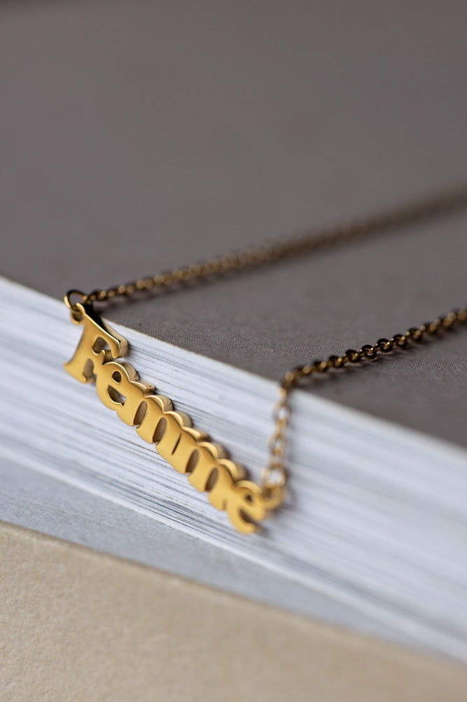 Waterproof Gold Femme Necklace