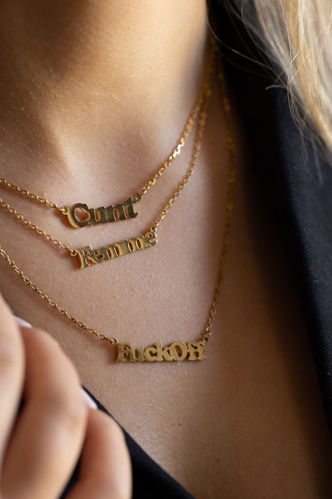 Waterproof Gold Femme Necklace