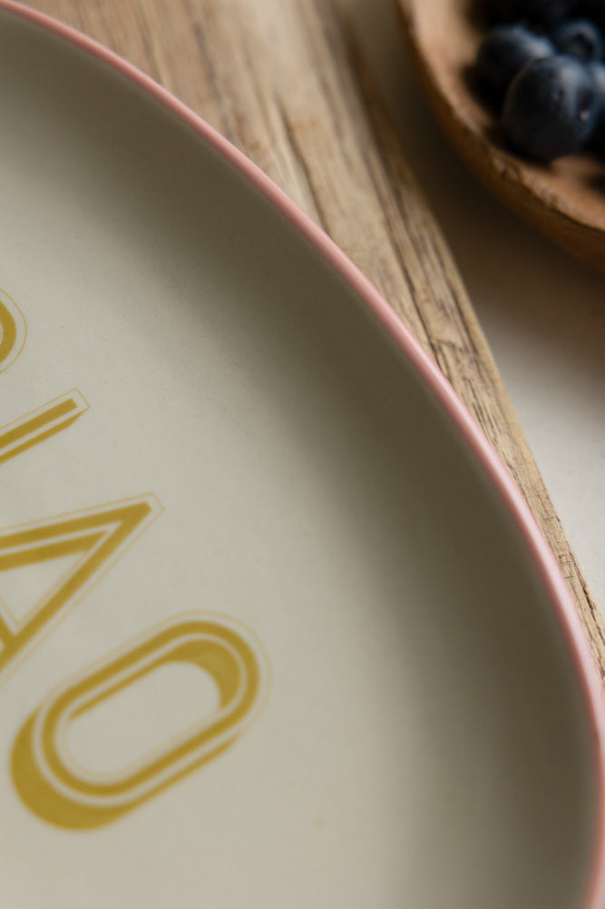 White Ciao Plate