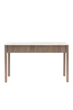 White Marble 2-Drawer Console Table