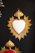 White Milagro Heart Wall Hanging Decoration