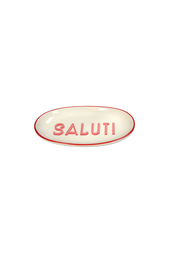 White Saluti Plate