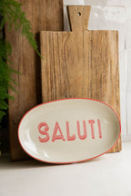 White Saluti Plate
