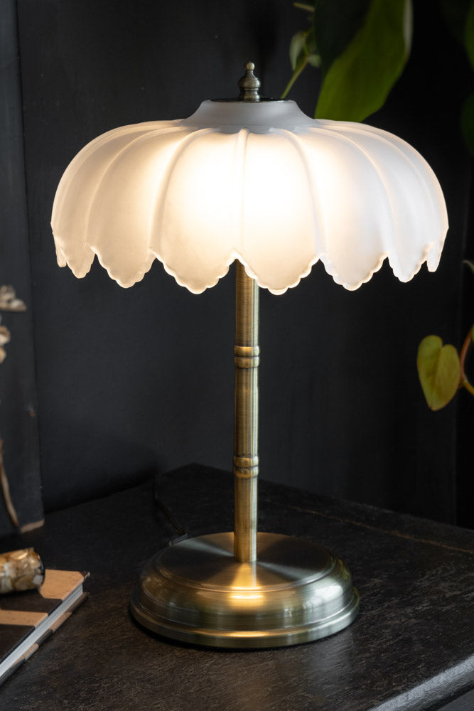 White & Gold Desert Table Lamp