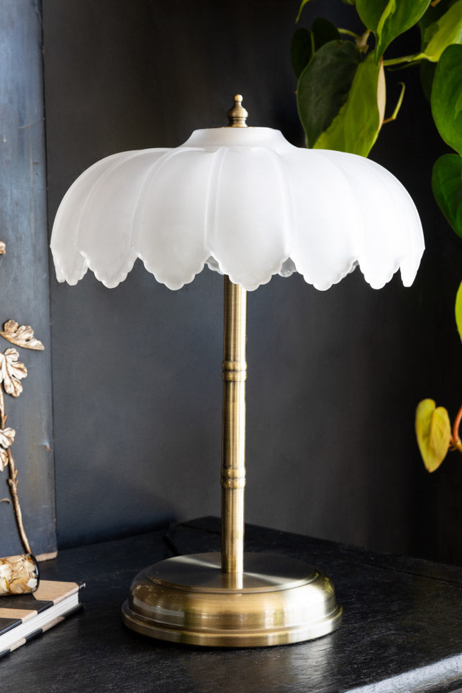 White & Gold Desert Table Lamp