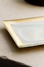 White & Gold Milagro Heart Trinket Tray