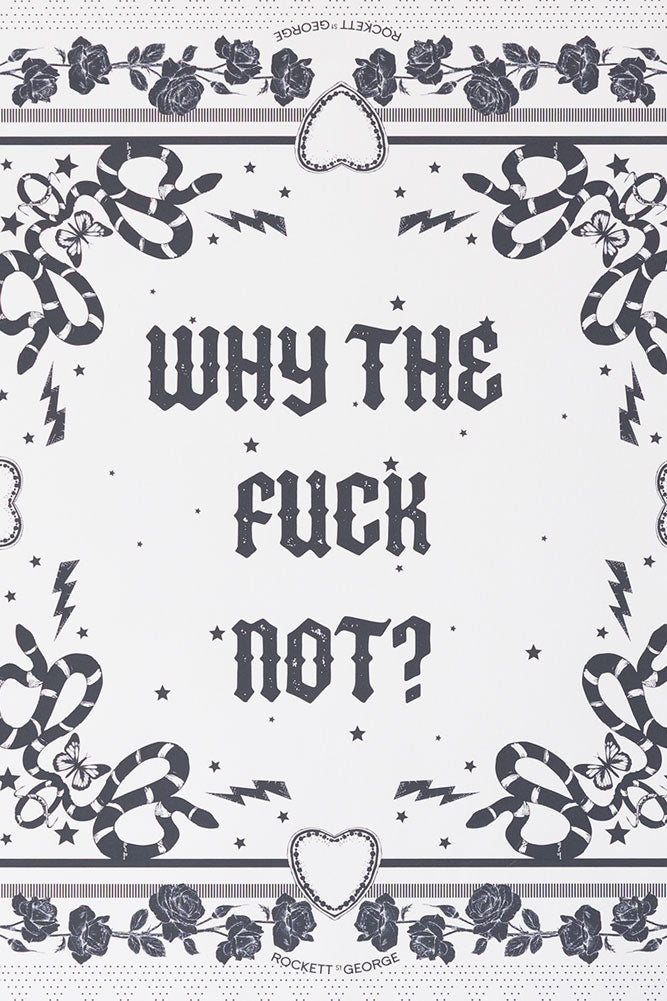 Why The Fuck Not 50cm x 50cm Art Print - Available in 4 Options