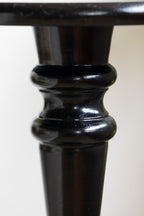 Wood Turned Black Side Table