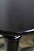 Wood Turned Black Side Table